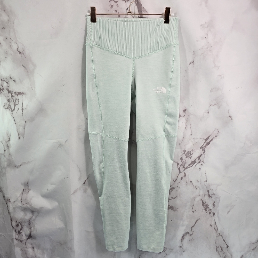 The North Face Women's Mint Green Leggings. Fit More Like a Size SMALL